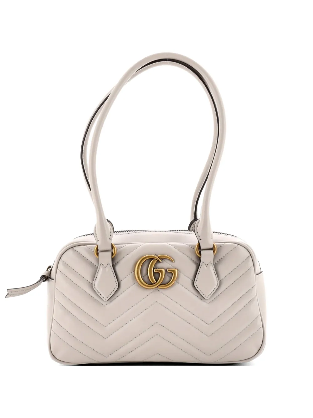 Gucci Pre-Owned GG Marmont Top Handle Shoulder Bag Matelasse Leather Small satchel - Grigio
