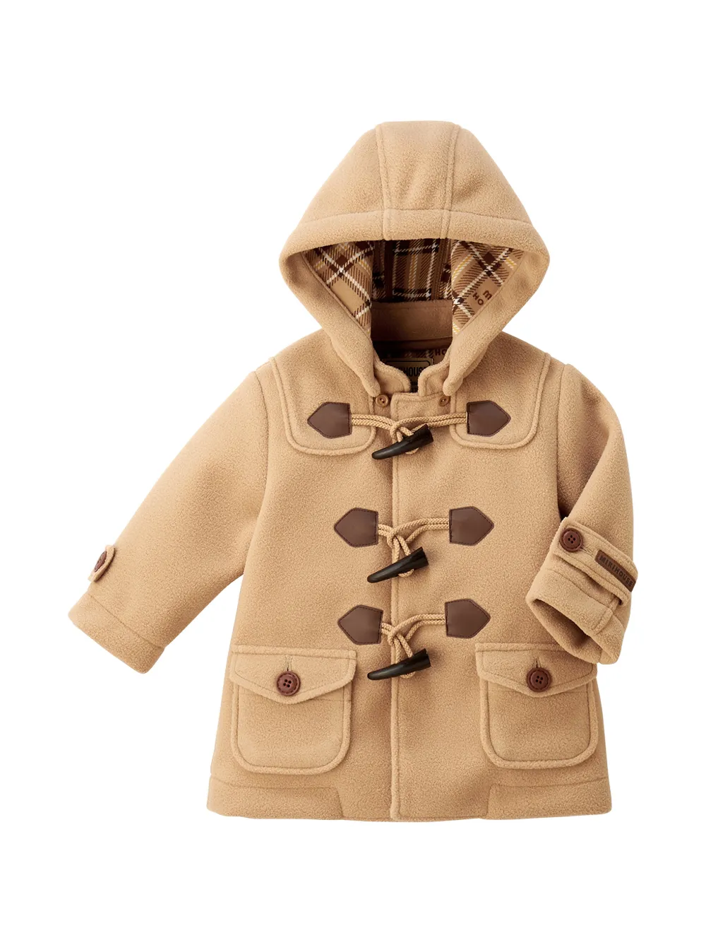 Miki House toggle-fastening hooded coat - Toni neutri