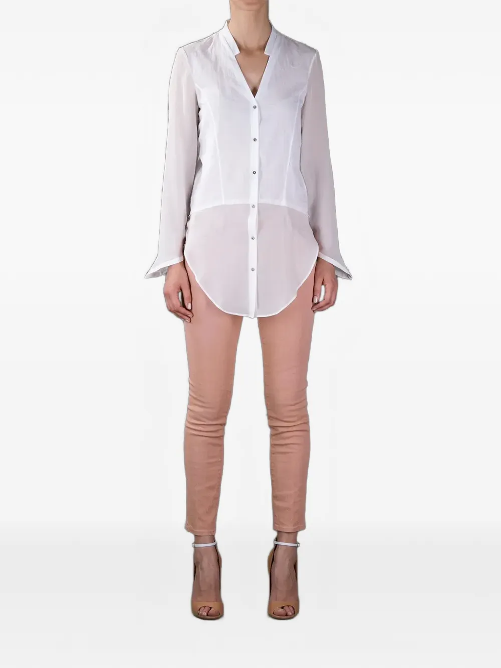 DSQUARED2 Skinny jeans met logopatch Roze