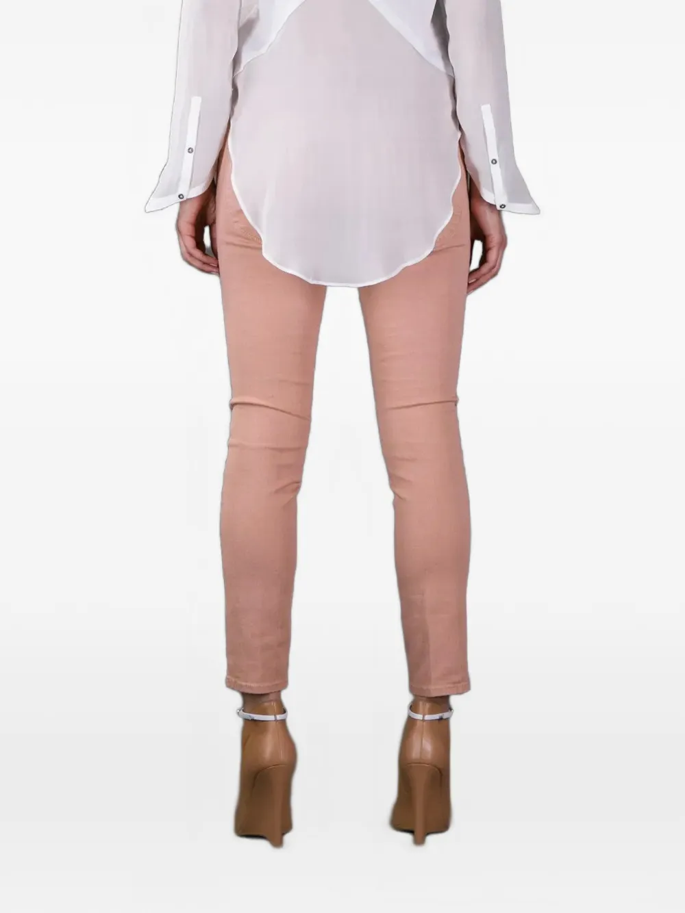 DSQUARED2 Skinny jeans met logopatch Roze