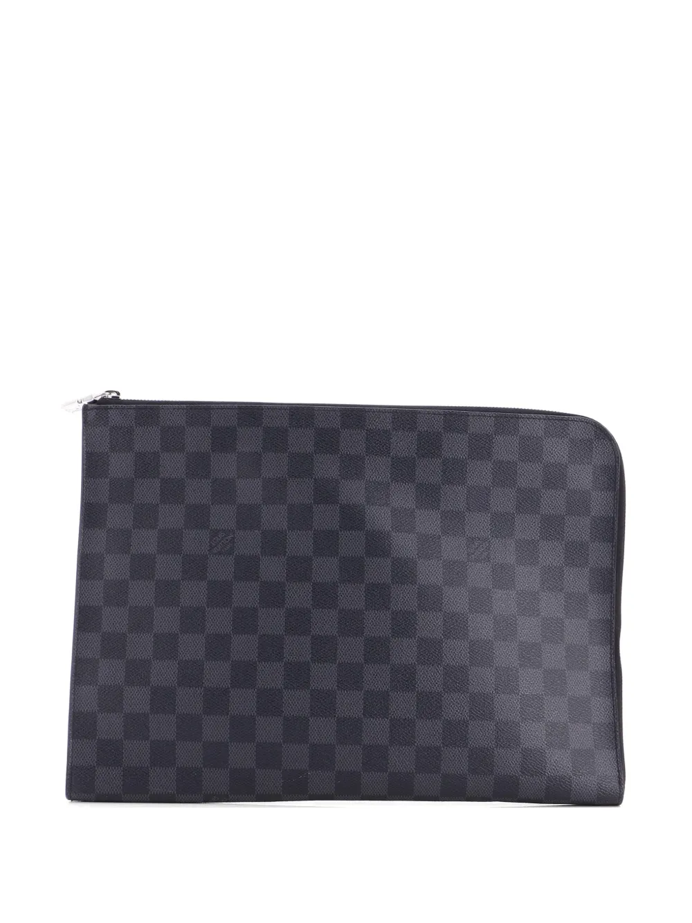 Louis Vuitton Pre-Owned Pochette Jour Damier Graphite GM Clutch mit Reißverschluss - Schwarz