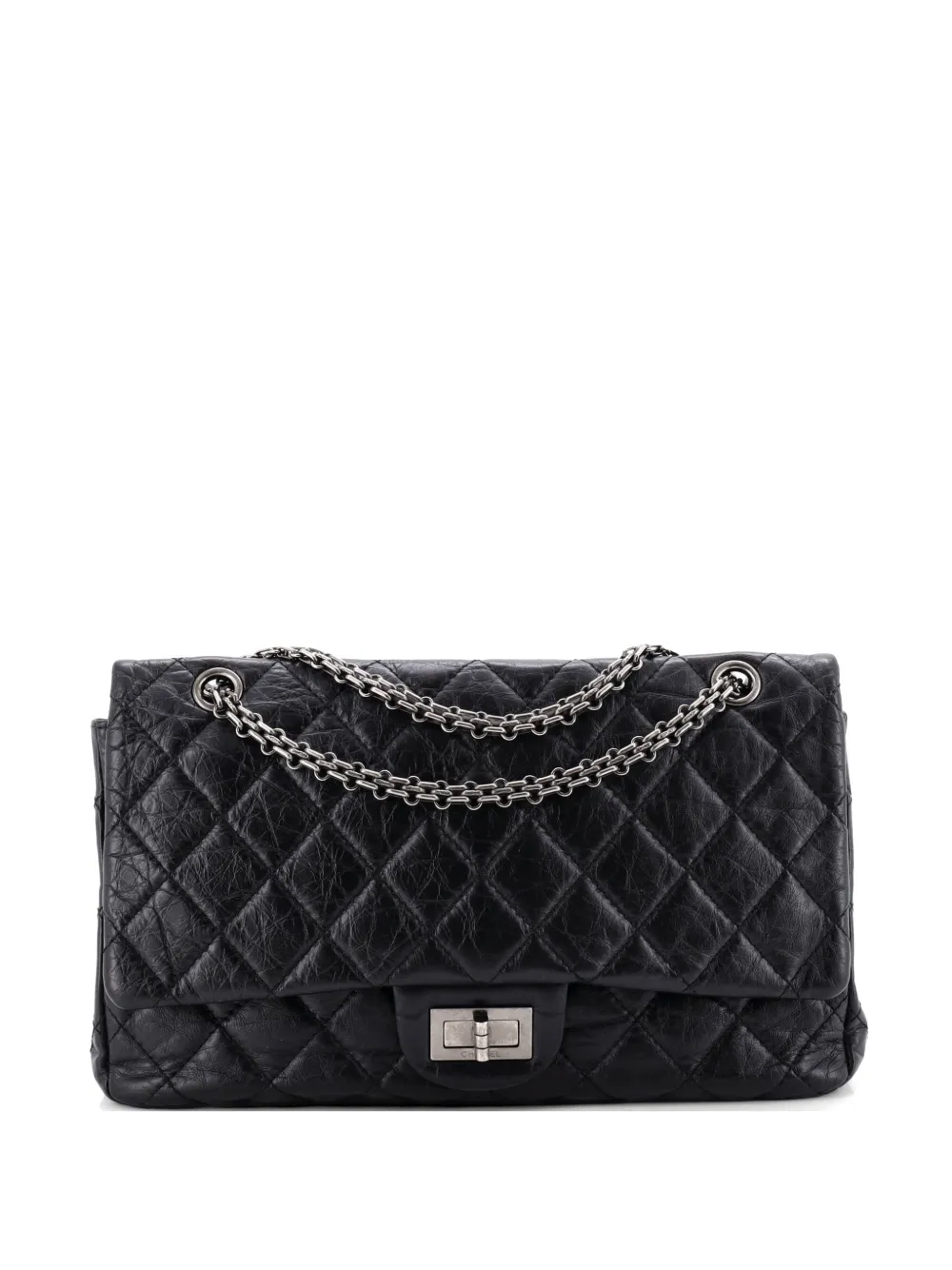 CHANEL Pre-Owned Reissue 2.55 Flap Bag Quilted Aged Calfskin 227 shoulder bag - Black