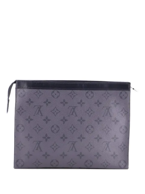 Louis Vuitton Pre-Owned bolsa de mano Pochette Voyage de lona con monograma Eclipse MM reversible