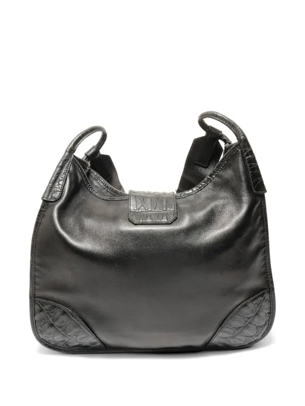 Prada Pre-Owned 1999-2010 Studded Leather Shoulder Bag | Black