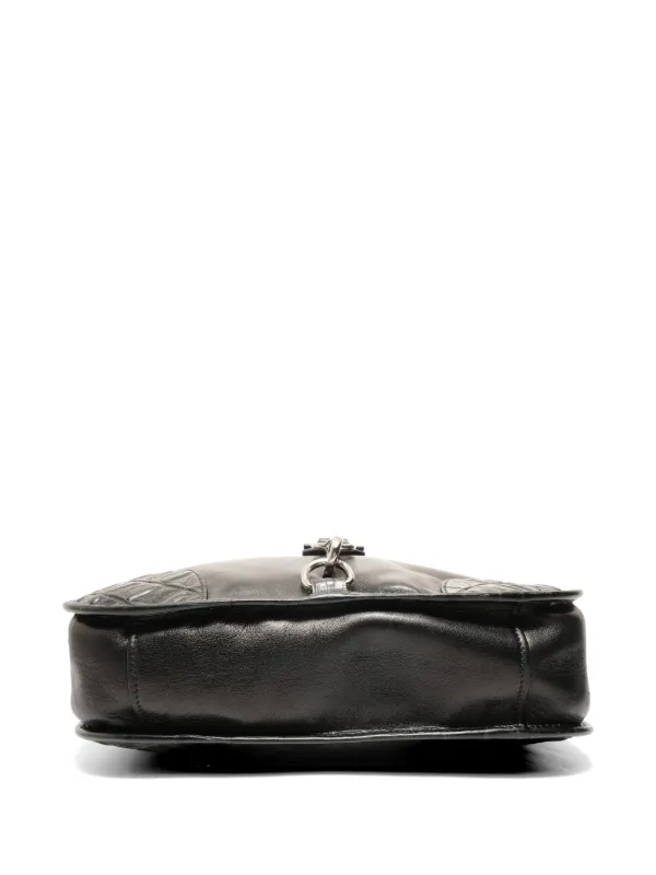 Prada Pre-Owned 1999-2010 Studded Leather Shoulder Bag | Black