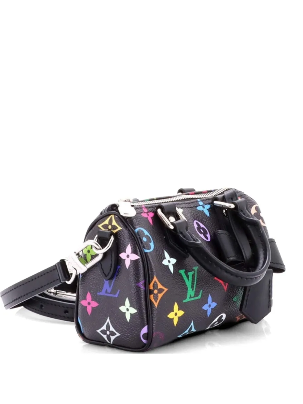 Louis Vuitton Pre-Owned x Takashi Murakami Speedy Bandouliere NM Bag Monogram Multicolor Nano satchel - Black