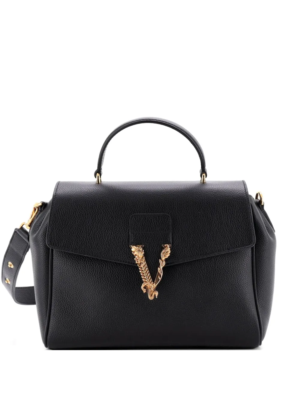 Versace Pre-Owned Virtus Convertible Top Handle Bag Leather Medium satchel - Schwarz