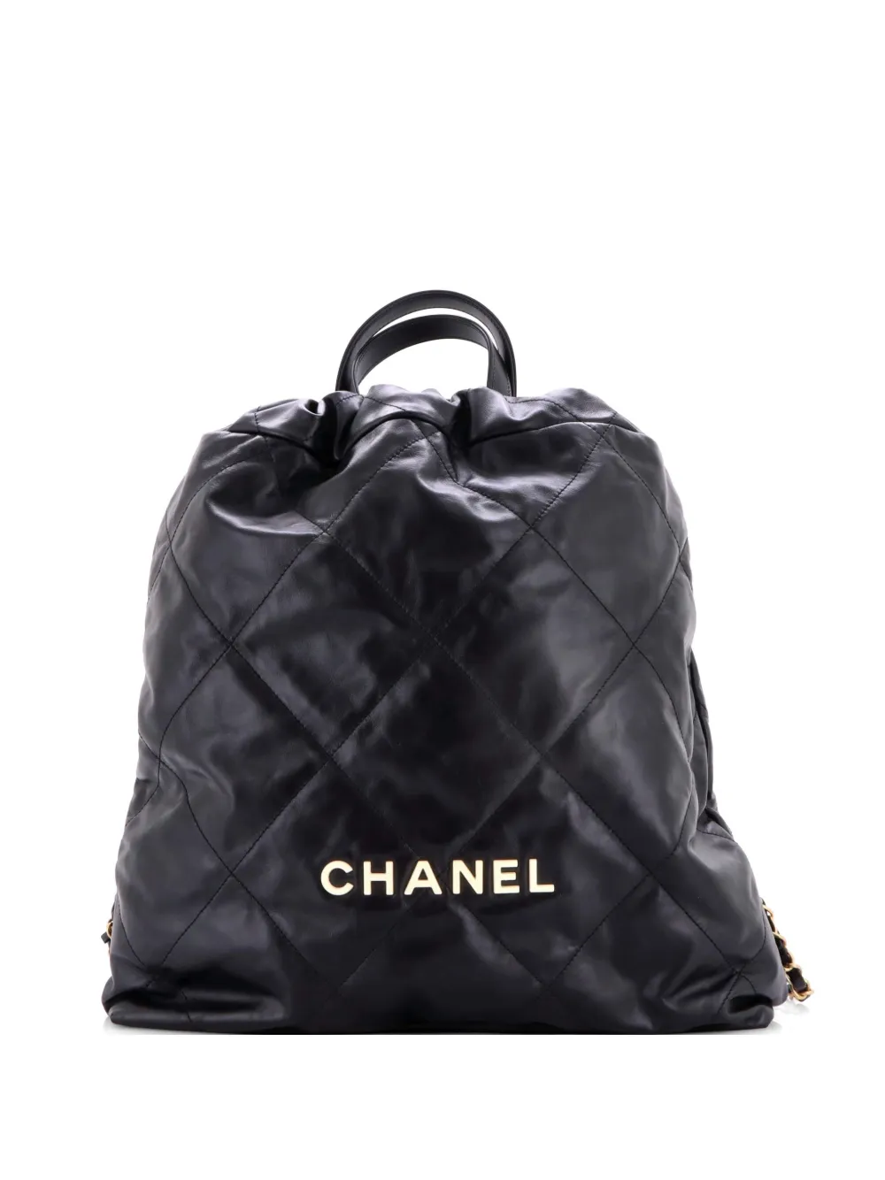 CHANEL Pre-Owned 22 Chain Quilted Calfskin Medium backpack - Nero