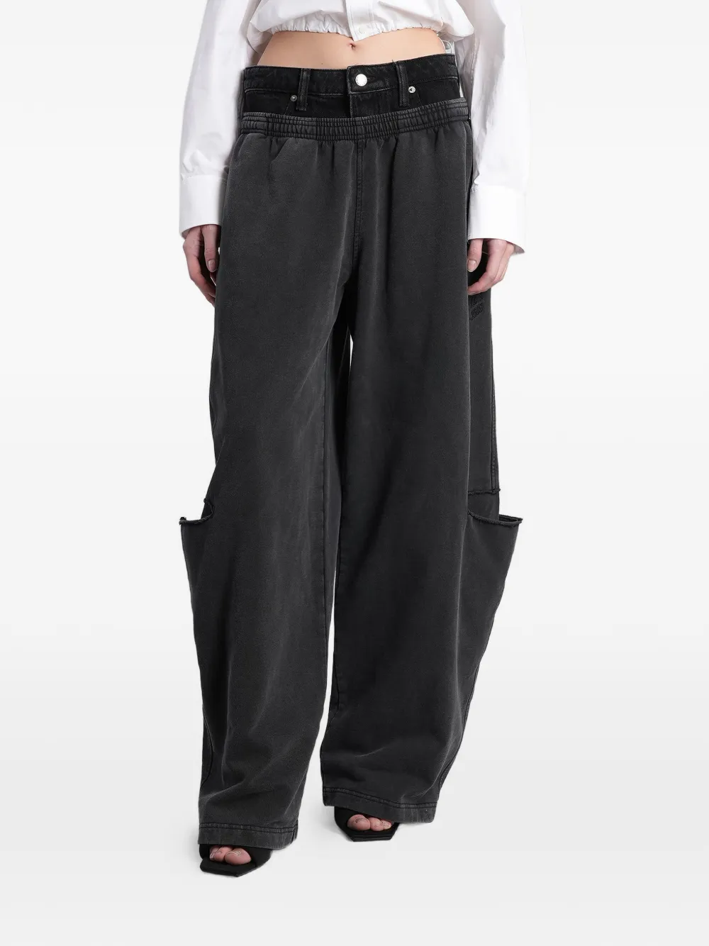 Alexander Wang layered-waistband cargo pants - Nero