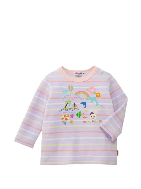 Miki House ストライプ Tシャツ