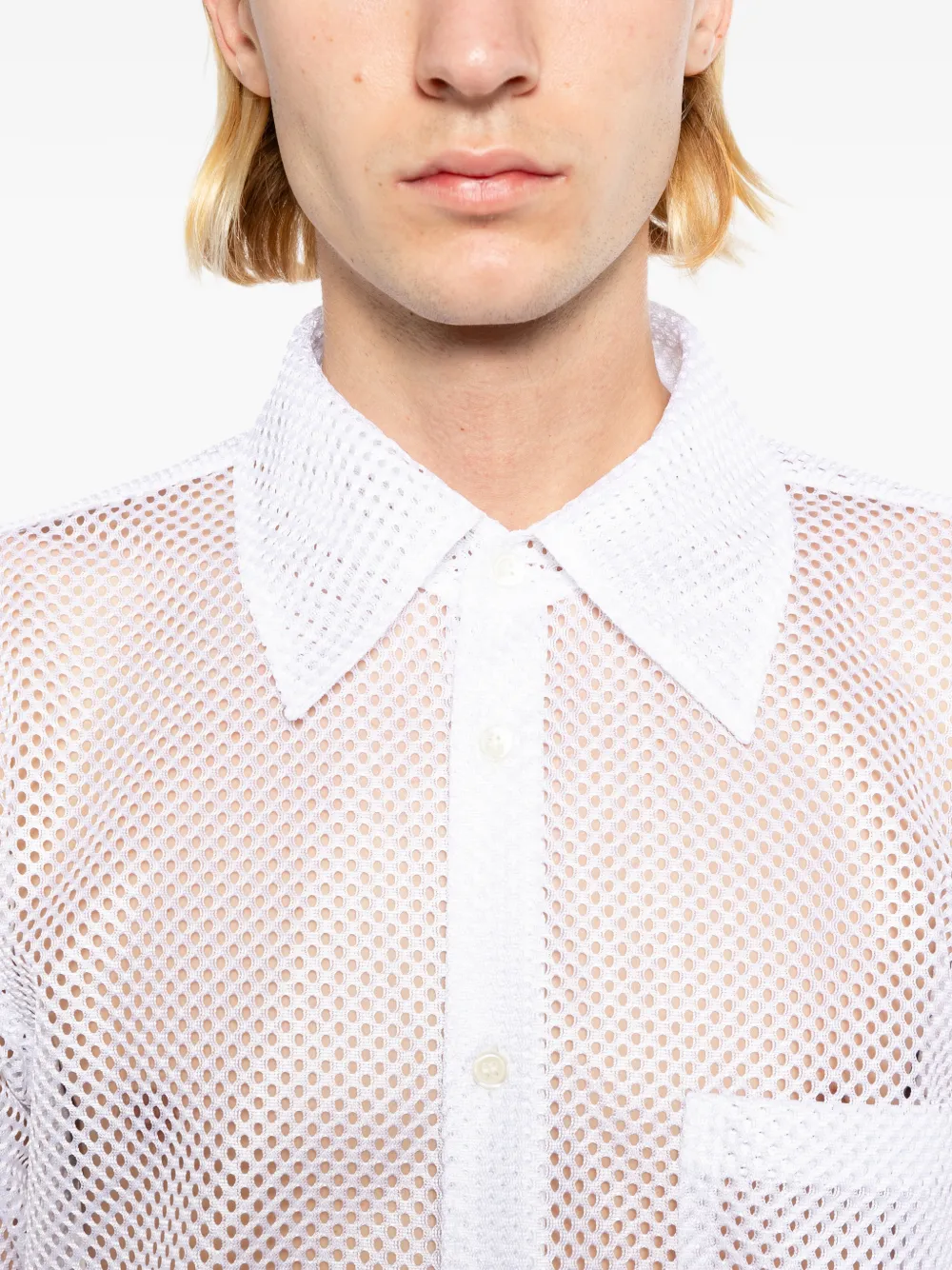 Comme Des Garçons Homme Plus メッシュ ロングスリーブ シャツ