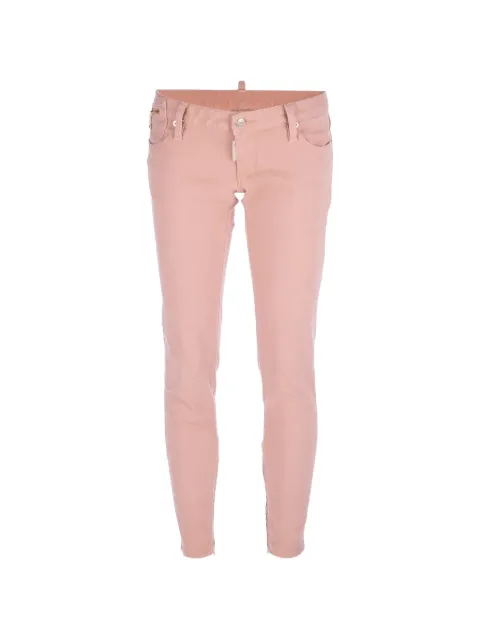 DSQUARED2 zip-detail logo-embroidered jeans