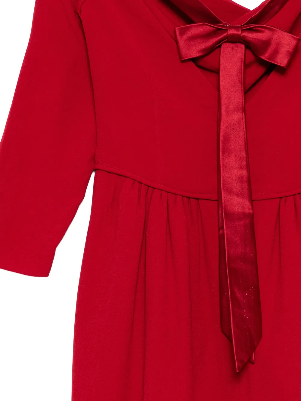 DSQUARED2 Jurk met geplooide taille en col Rood