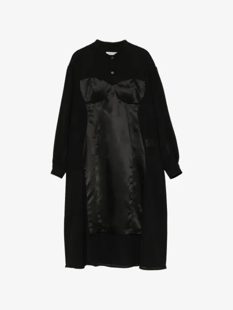 Undercover satin-panelled layered dress