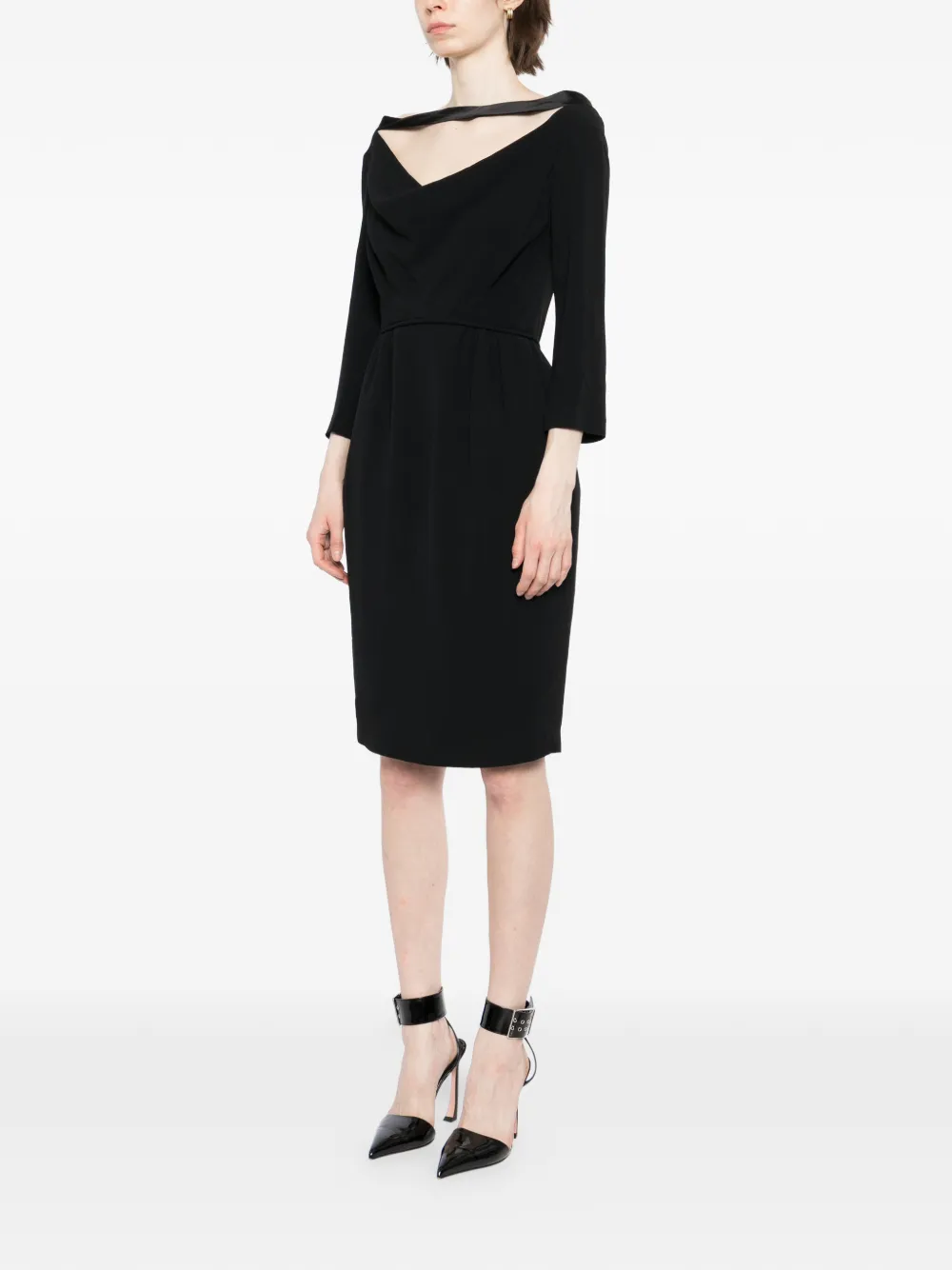 DSQUARED2 Jurk met cropped hals en cropped mouwen Zwart