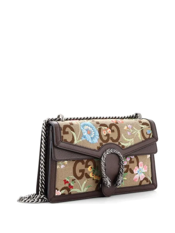 Gucci Pre-Owned Dionysus Bag Embroidered Jumbo GG Canvas Small
