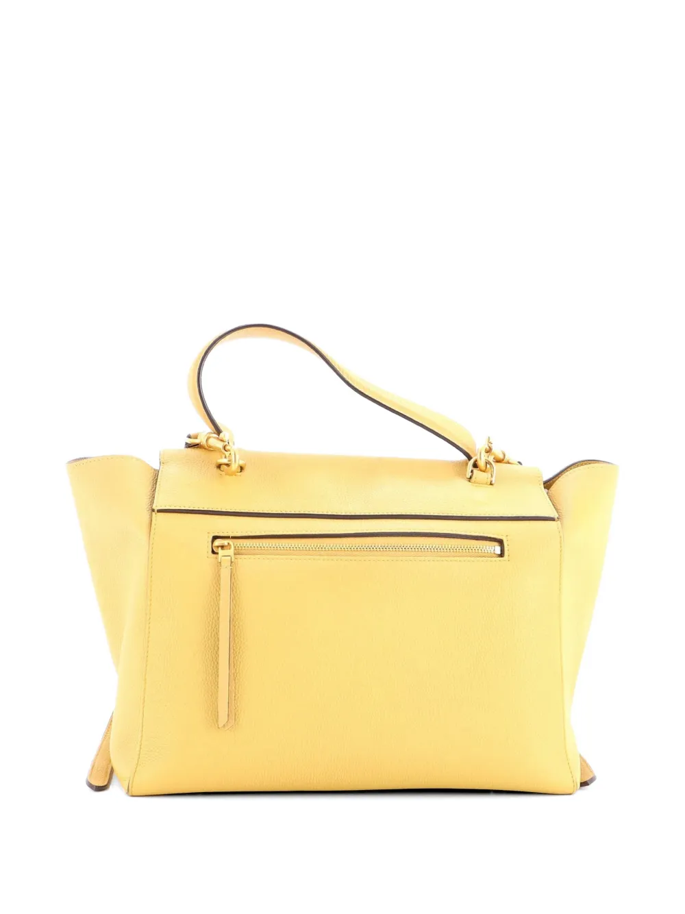 Celine Pre-owned Belt Bag Textured Leather Mini Shoulder Bag in Yellow, view 2