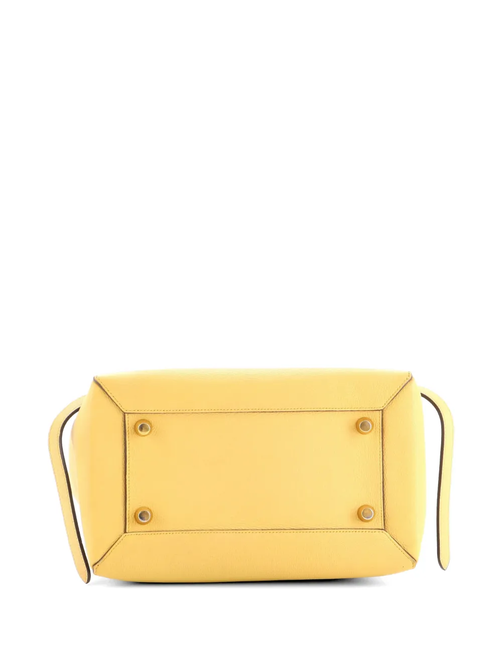 Celine Pre-owned Belt Bag Textured Leather Mini Shoulder Bag in Yellow, view 4