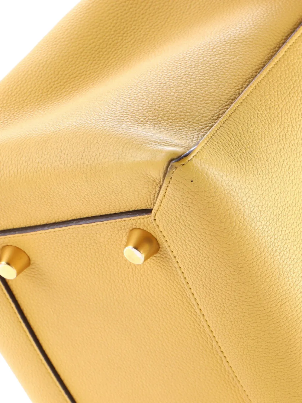 Celine Pre-owned Belt Bag Textured Leather Mini Shoulder Bag in Yellow, view 5