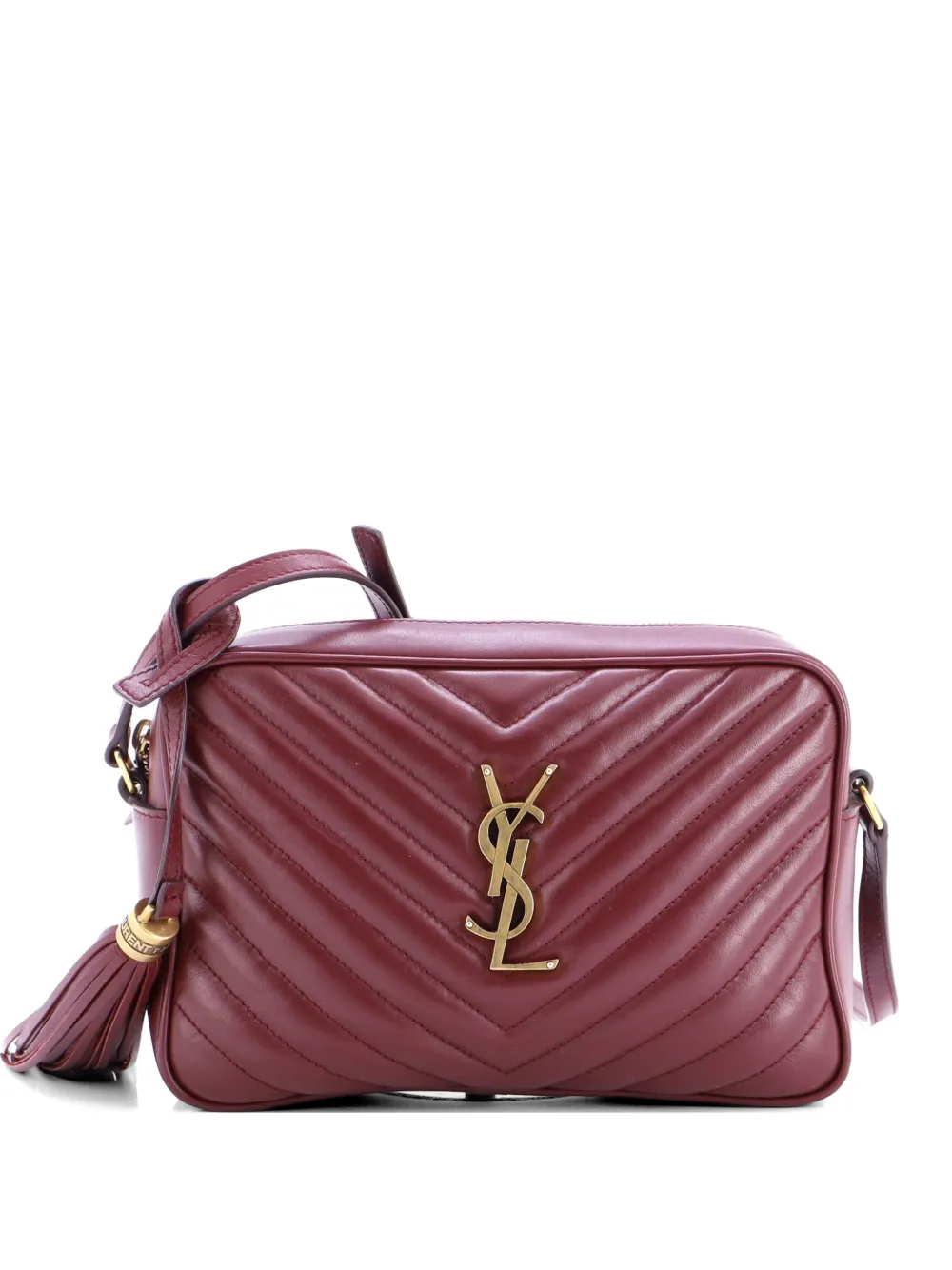 Saint Laurent Pre-Owned Lou Camera Bag Matelasse Chevron Leather Small crossbody bag - Rosso