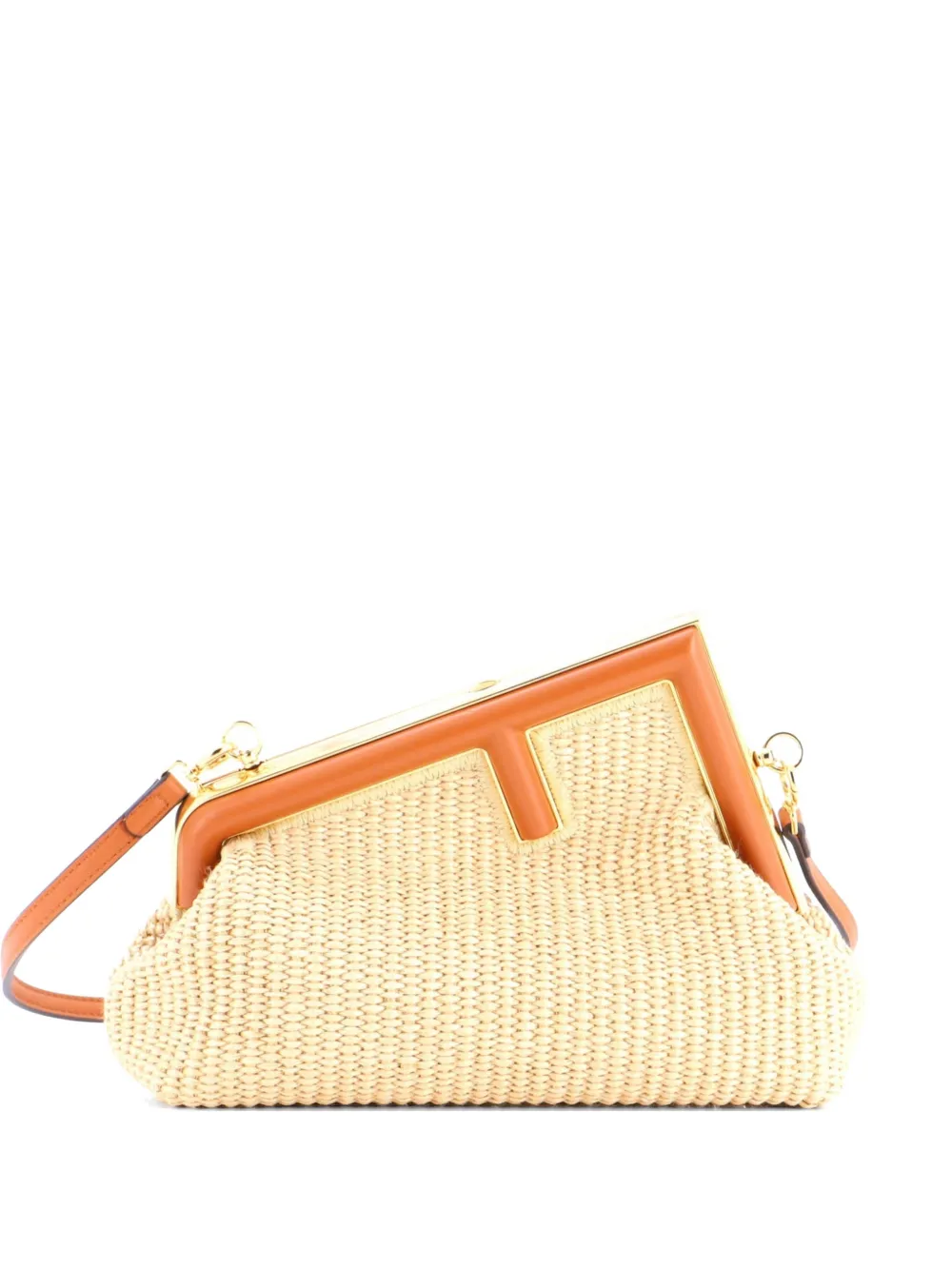 Fendi Pre-Owned First Bag Raffia Small shoulder bag - Neutrals