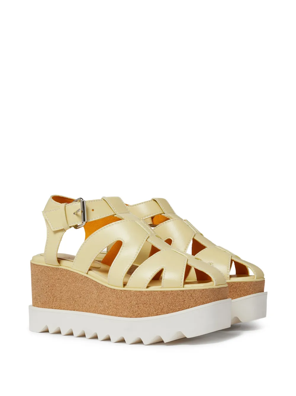 Stella McCartney Elyse Veuve platform sandals Geel