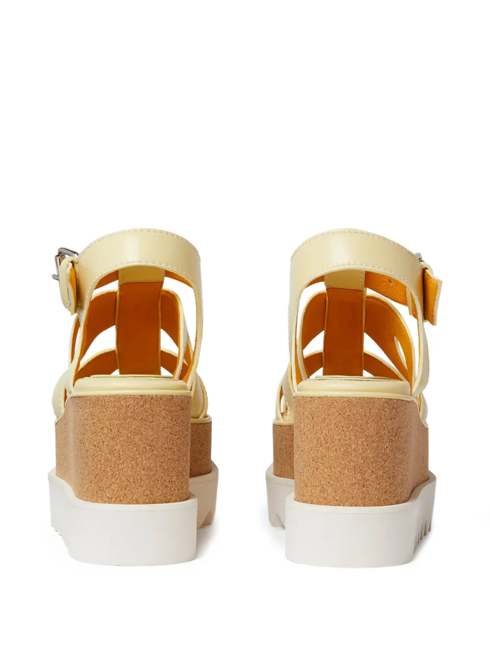 Stella McCartney Elyse Veuve platform sandals Geel
