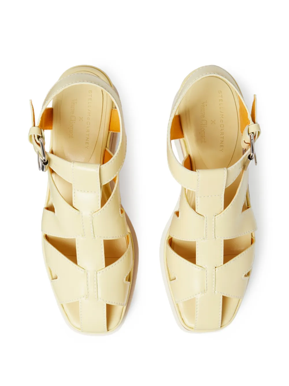 Stella McCartney Elyse Veuve platform sandals Geel