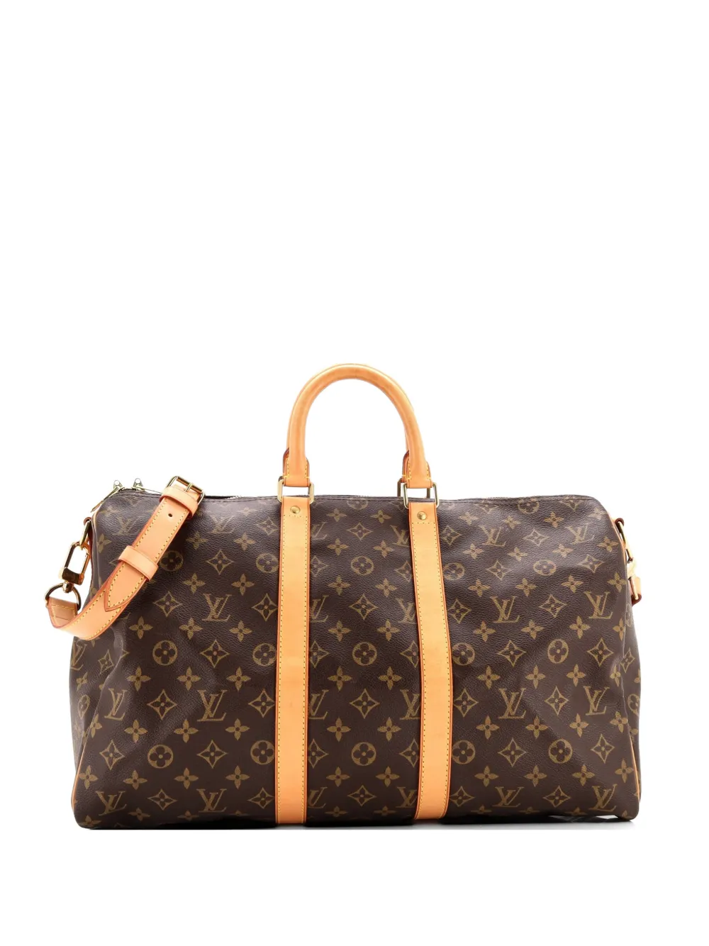 Louis Vuitton Pre-Owned Borsa da viaggio Keepall Bandouliere 45 in tela con monogramma - Marrone