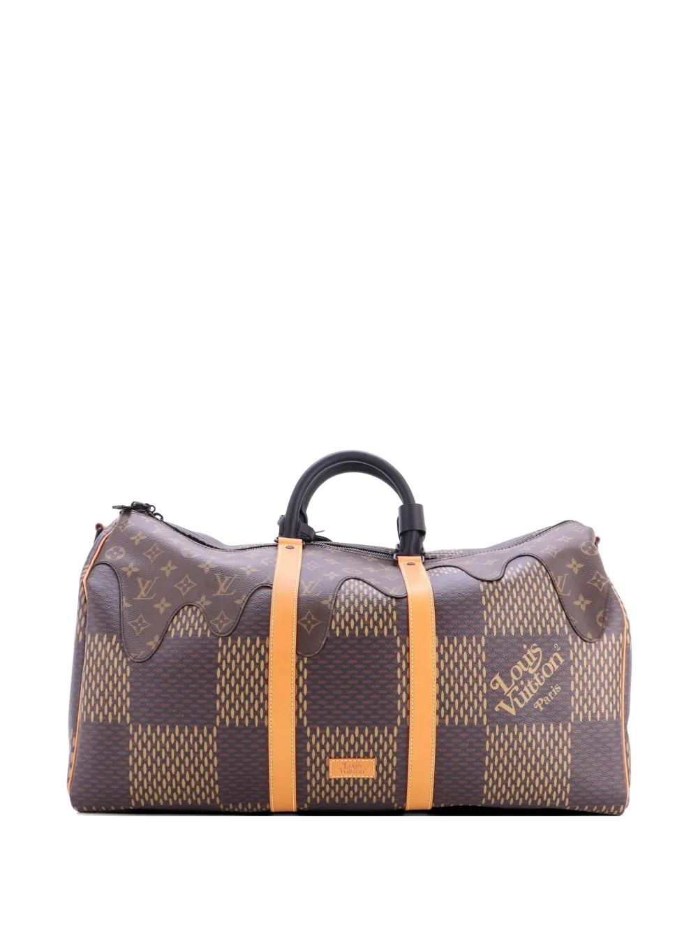 Louis Vuitton Pre-Owned Nigo Keepall Bandouliere Bag Limited Edition Giant Damier and Monogram Canvas 50 travel bag - Marrone
