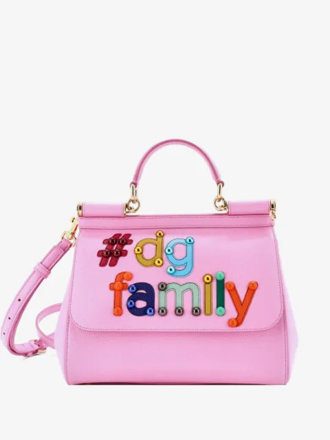 Dolce & Gabbana Pre-Owned Miss Sicily Bag Embellished Printed Leather Medium satchel