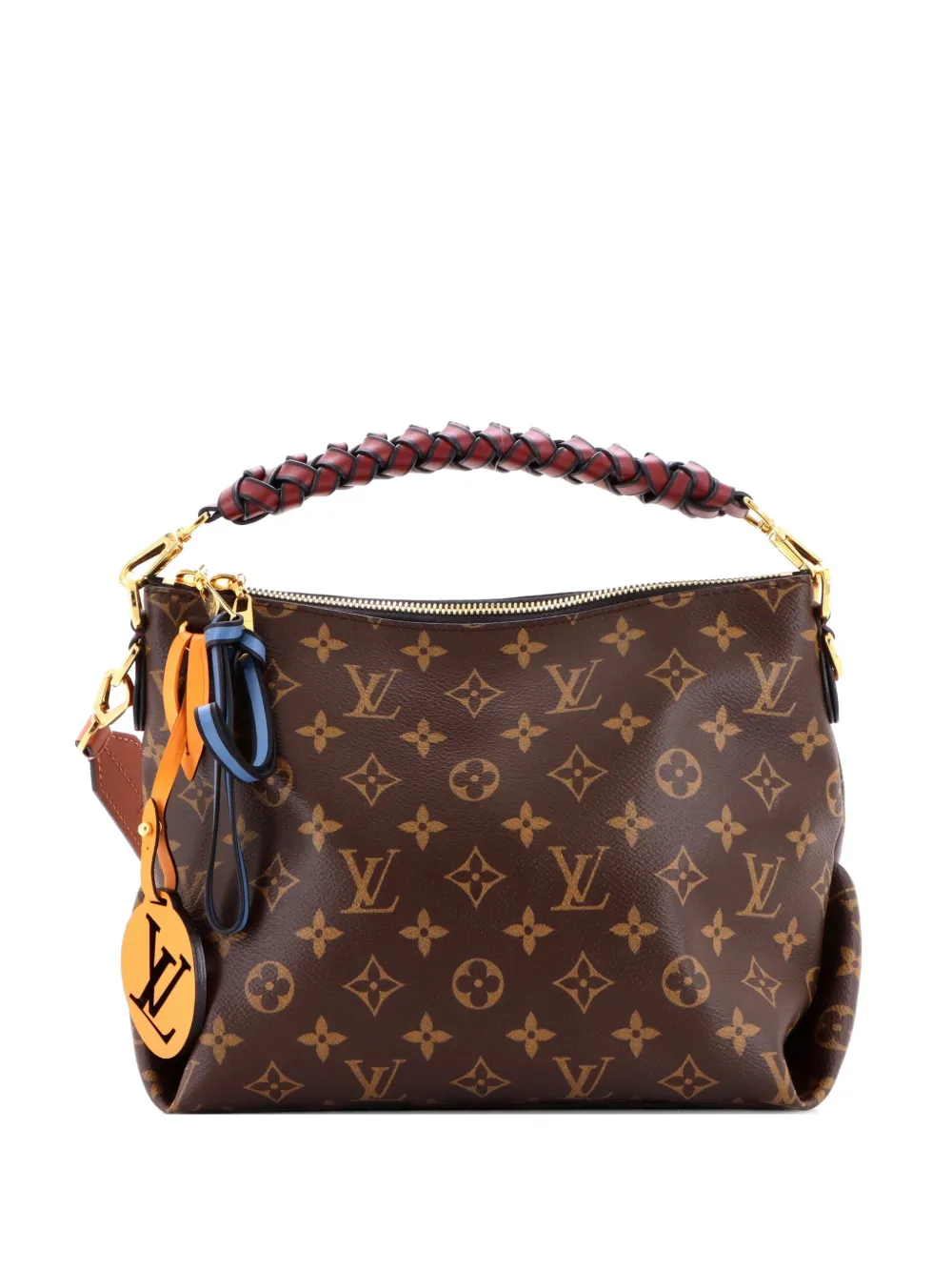 Louis Vuitton Pre-Owned Braided Handle Beaubourg Monogram Canvas Mini hobo bag - Marrone