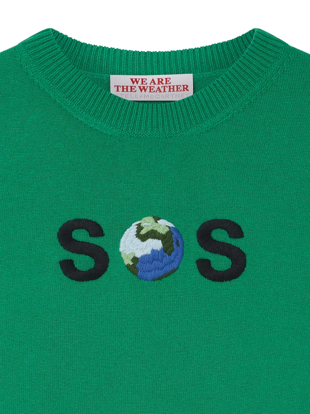 Stella McCartney Wollen trui met borduurwerk Groen