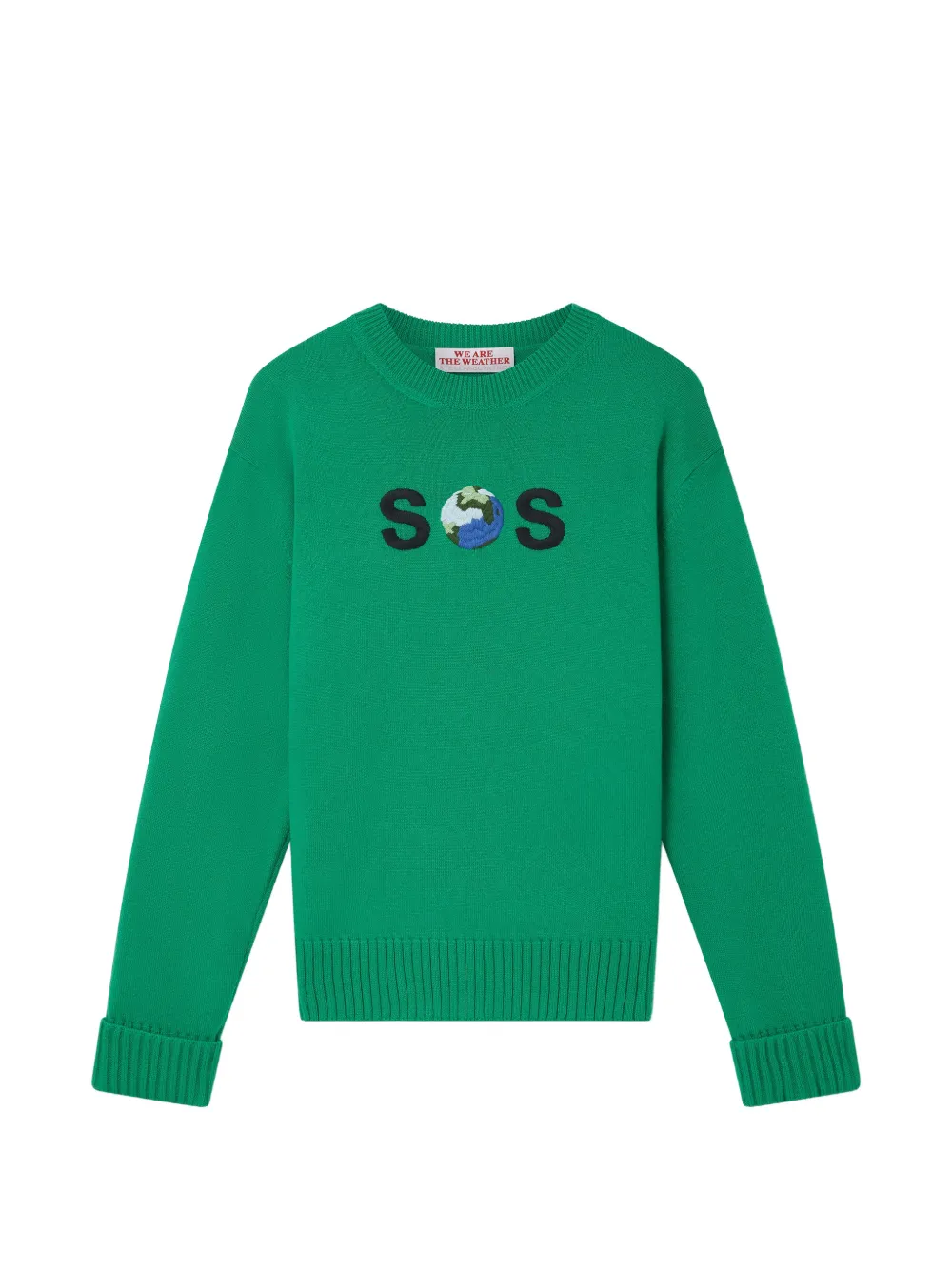 Stella McCartney SOS-embroidered wool sweater - Verde