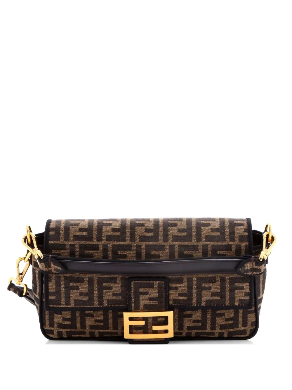 Fendi Pre-Owned Baguette NM Bag Zucca Canvas Medium shoulder bag - Marrone
