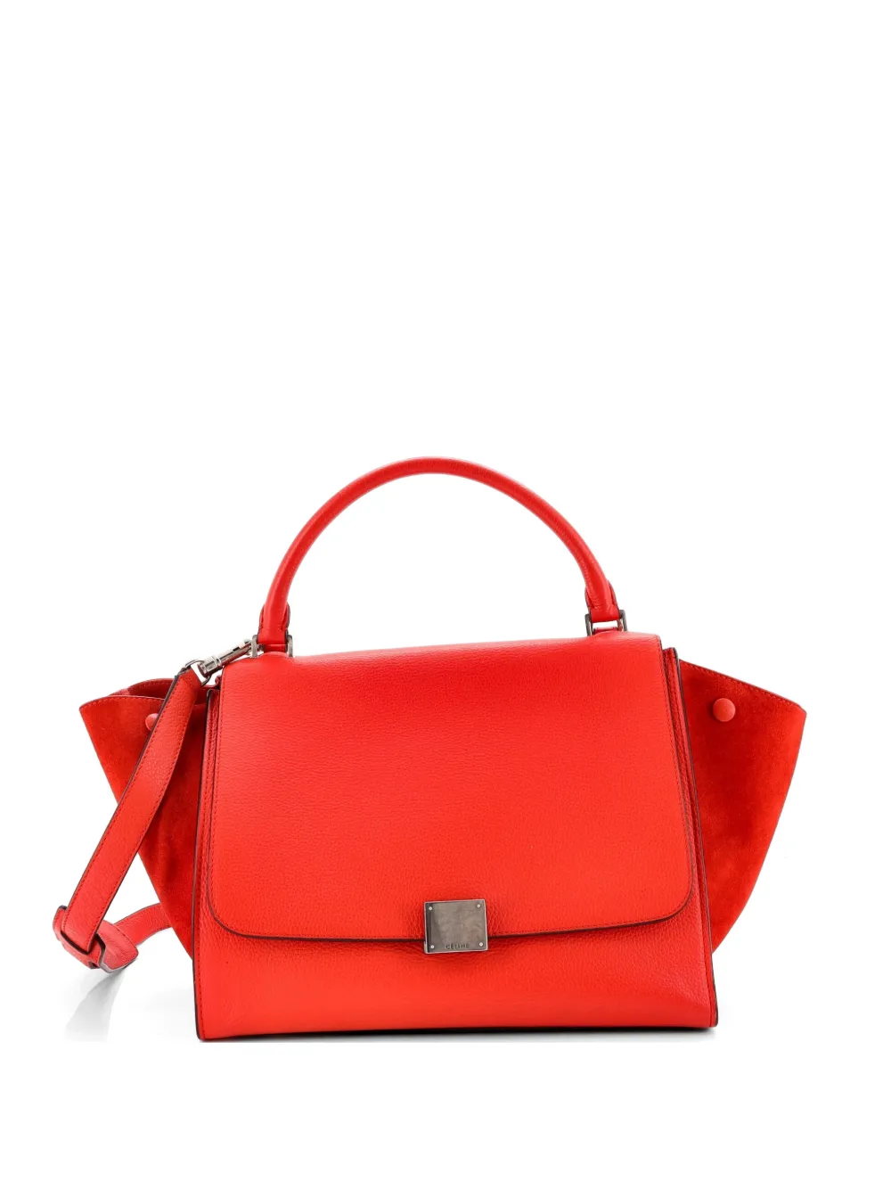 Celine Pre-Owned Trapeze Bag Leather Medium satchel - Orange