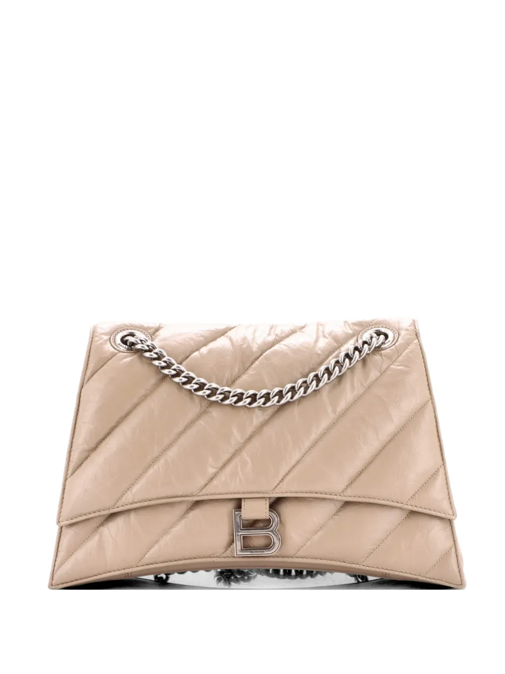 Balenciaga Pre-Owned Crush Chain Flap Bag Quilted Crushed Calfskin Medium shoulder bag - Toni neutri