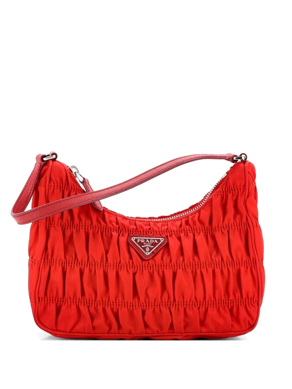 Prada Pre-Owned Borsa passepartout mini Gaufre in tessuto - Rosso