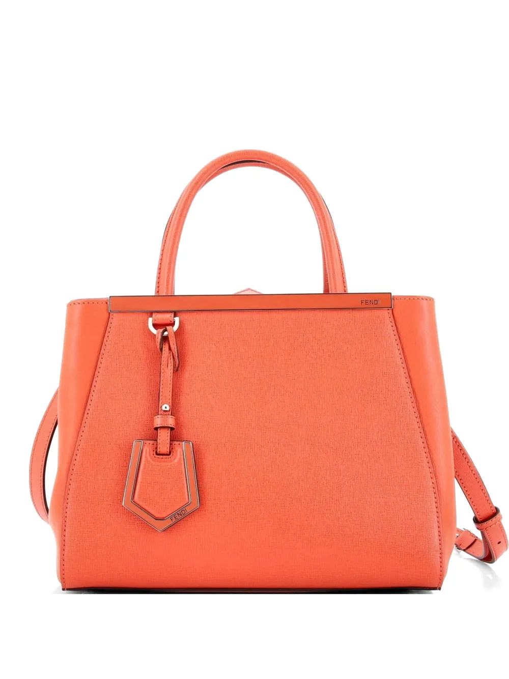 Fendi Pre-Owned Petite 2Jours Satchel-Tasche aus Leder - Orange