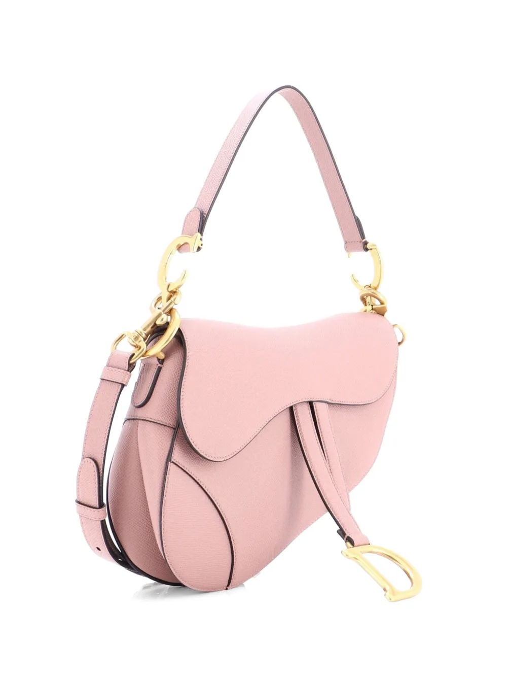 Christian Dior Pre-Owned Saddle Handbag with Strap Leather Medium shoulder bag - Rosa