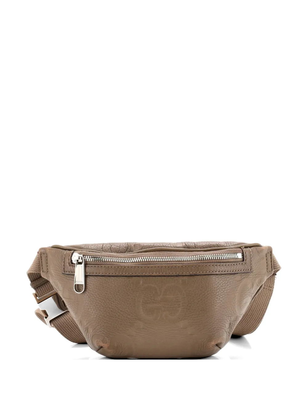 Gucci Pre-Owned Jumbo GG Embossed Leather Small belt bag - Marrone