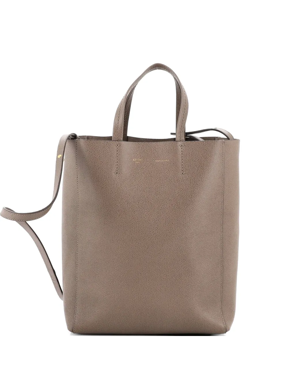 Celine Pre-Owned Vertical Cabas Grained Calfskin Small tote bag - Marrone