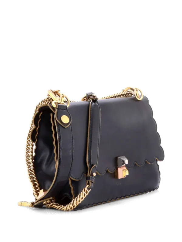 Fendi Pre-Owned キャナイ レザー ミディアム ショルダーバッグ
