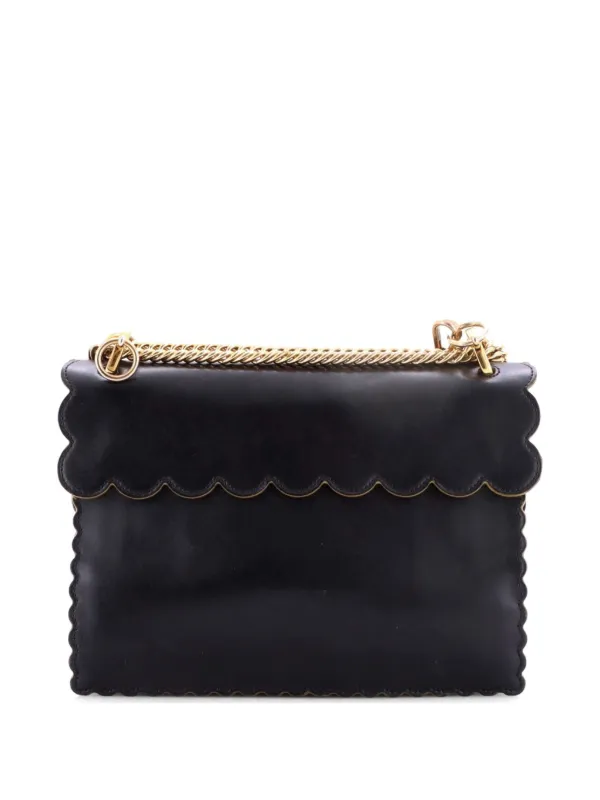 Fendi Pre-Owned キャナイ レザー ミディアム ショルダーバッグ