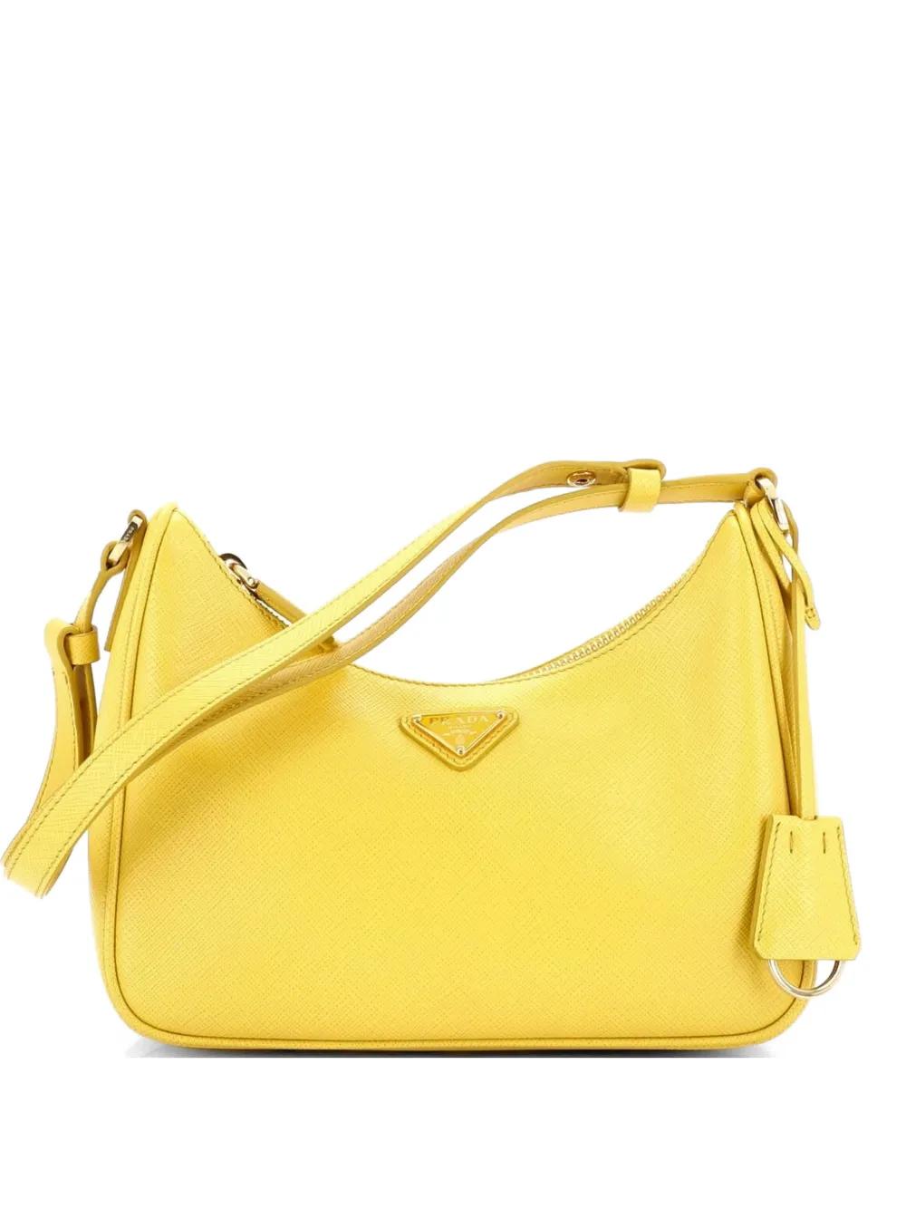 Prada Pre-Owned Re-Edition Hobo Saffiano Leather Mini shoulder bag - Giallo