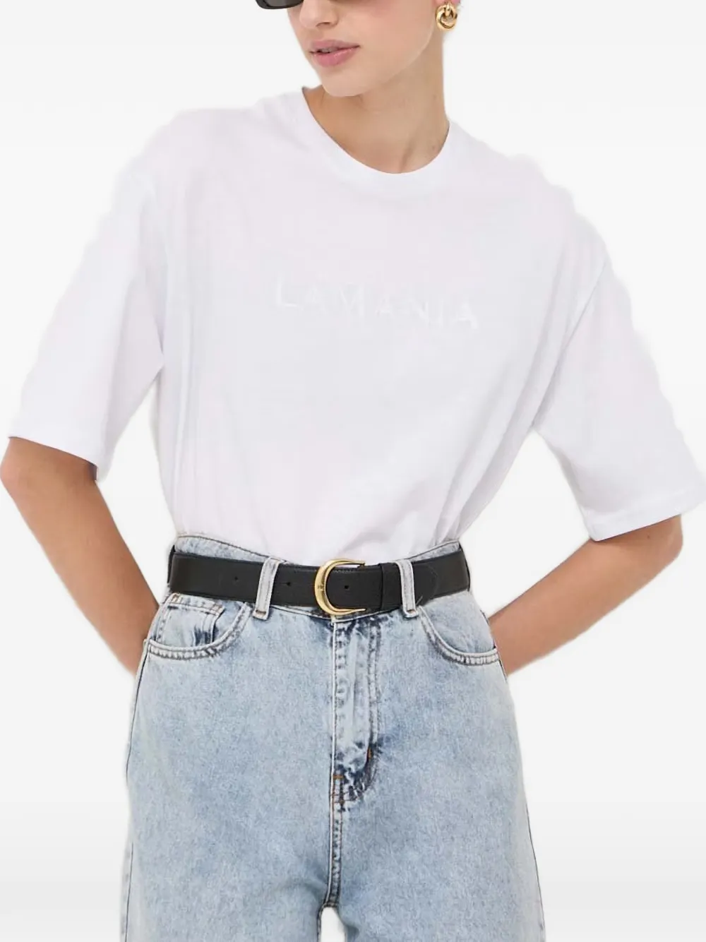 La Mania Melanie logo-print T-shirt - Bianco