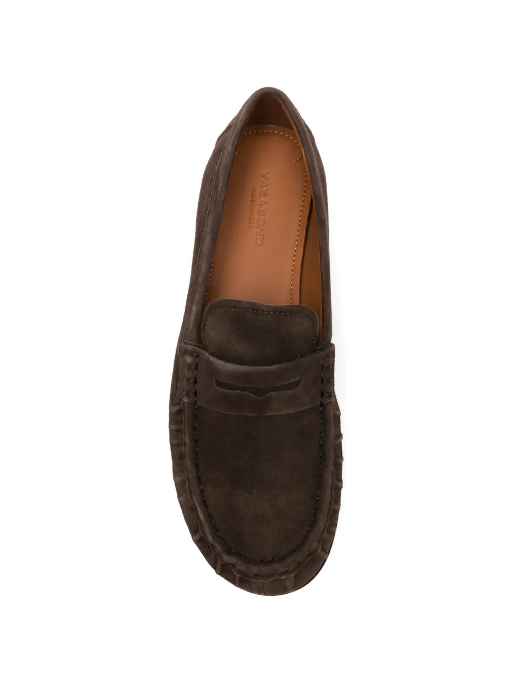 VAGABOND Aleya suède penny loafers Bruin