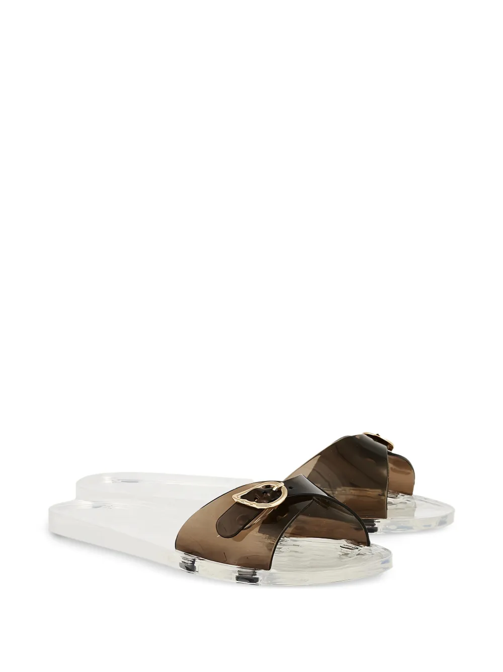 Ancient Greek Sandals Filia jelly buckle-detail slides Wit