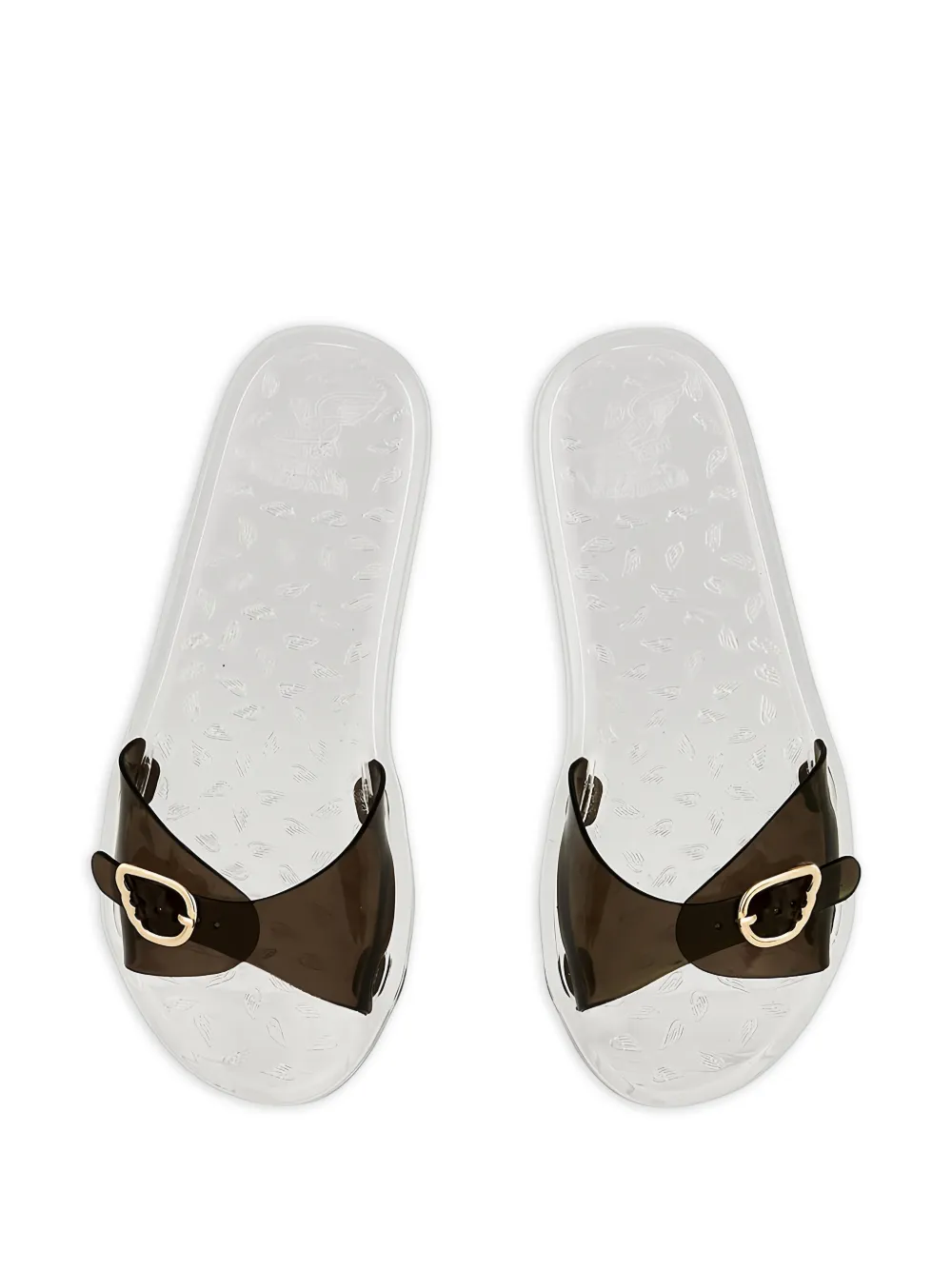 Ancient Greek Sandals Filia jelly buckle-detail slides Wit