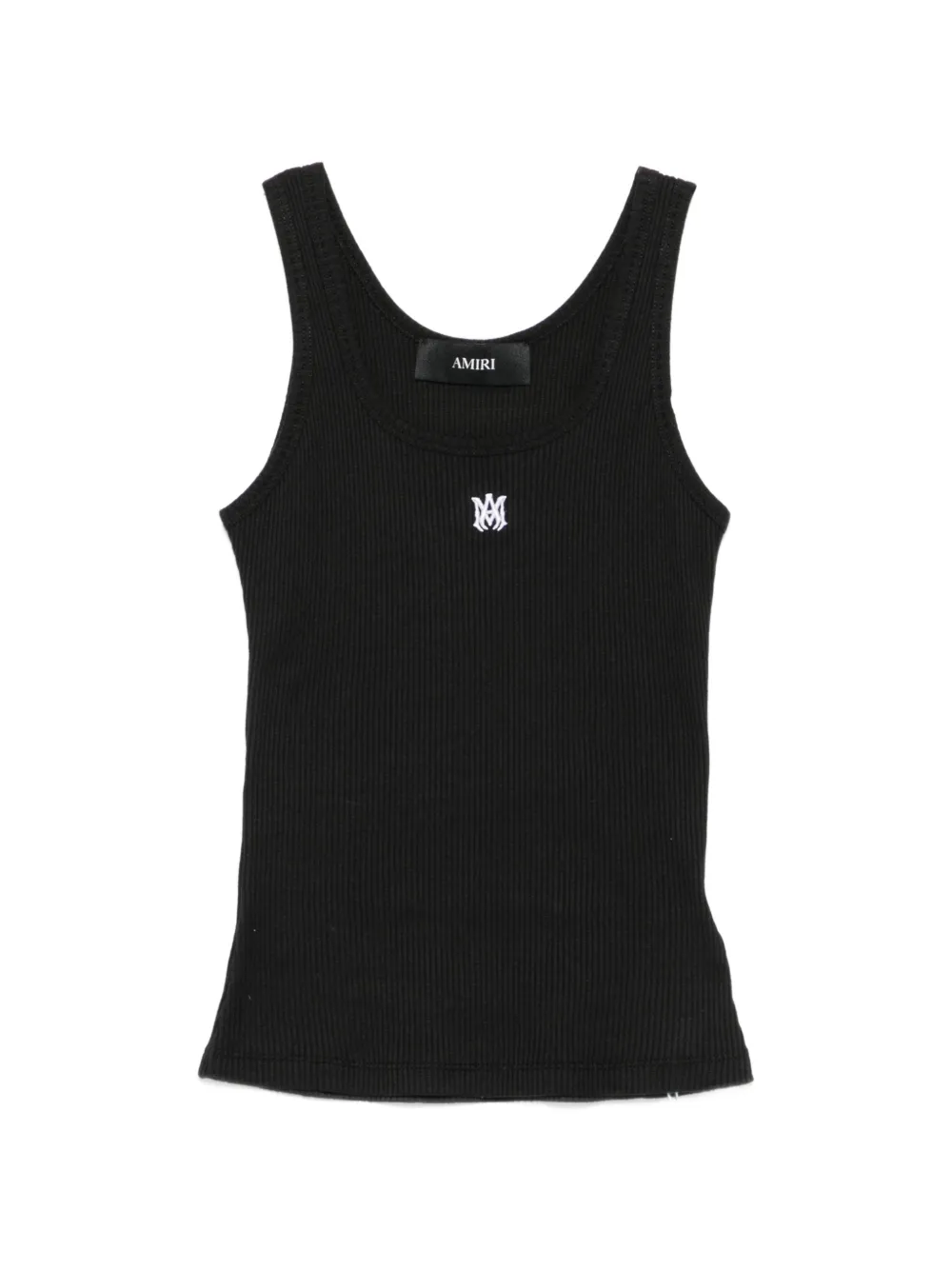 AMIRI logo-embroidered scoop-neck tank top - Nero